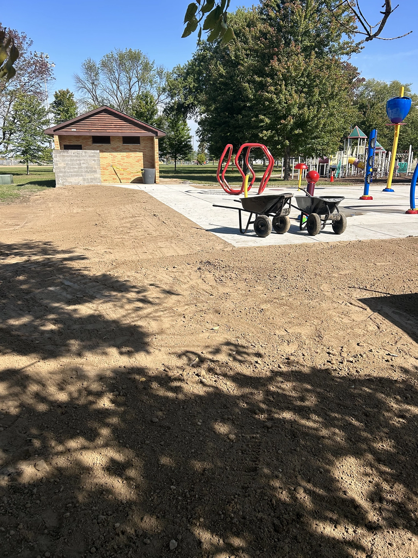 ASA Construction SVC. LLC - Belleville IL - Grade work Before Sod at Mascoutah Splash Pad