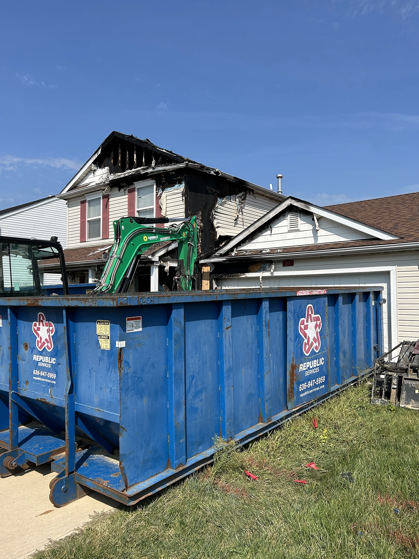 ASA Construction SVC. LLC - Belleville IL - House Demolition Due to Fire