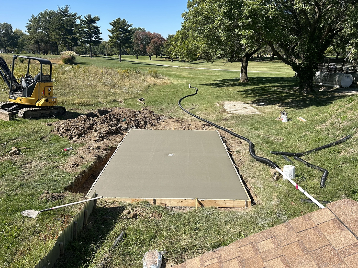 ASA Construction SVC. LLC - Belleville IL - Pump Pad With Footing and 8 Inch Drain Along With 8x75 Driving Range Pad