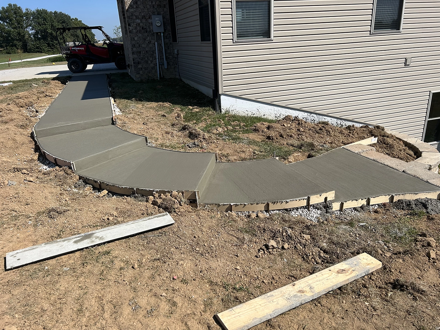 ASA Construction SVC. LLC - Belleville IL - Sidewalk With Curved Stairs