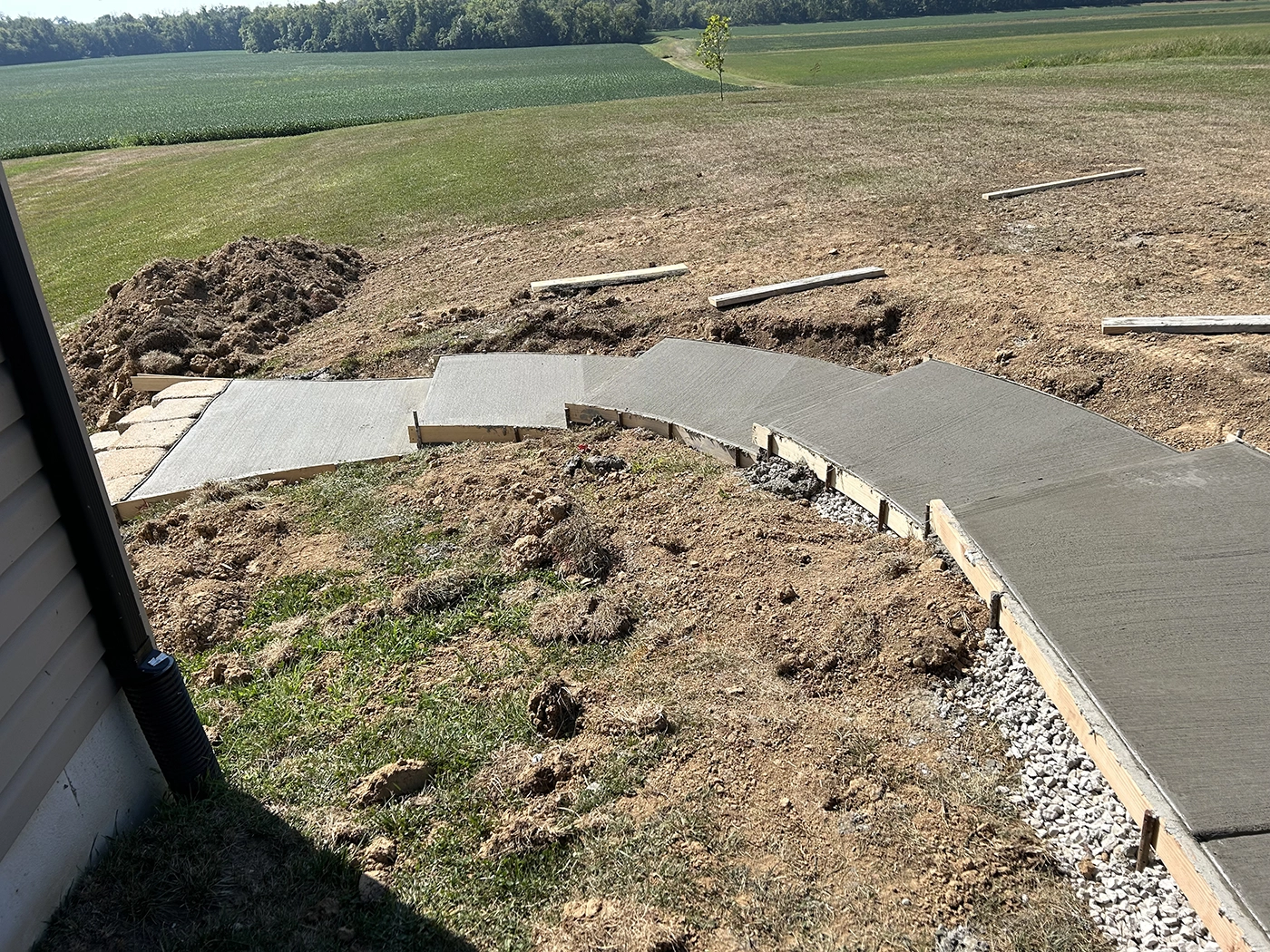 ASA Construction SVC. LLC - Belleville IL - Sidewalk With Curved Stairs